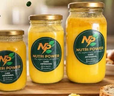 Tres frascos de ghee artesanal NutriPower
